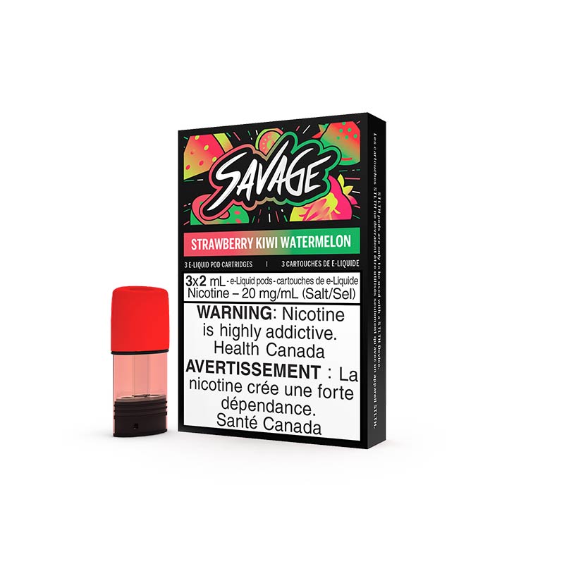 STLTH Pod Pack - SAVAGE - Strawberry Kiwi Watermelon (3 Pack) - Bay Vape Canada