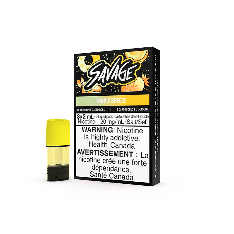 STLTH Pod Pack - SAVAGE - Tropic Breeze (3 Pack) - Bay Vape Canada