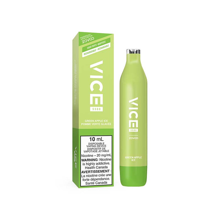 VICE 5500 Puffs Disposable - Green Apple Ice