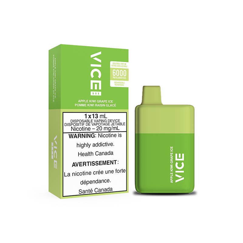 VICE BOX 6000 Puffs Disposable - Apple Kiwi Grape Ice - Bay Vape