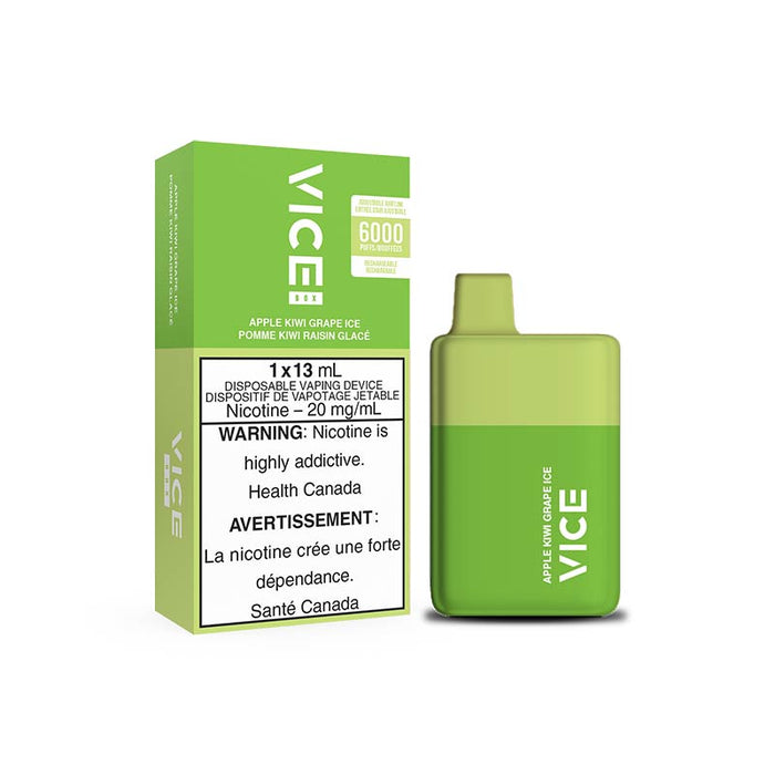 VICE BOX 6000 Puffs Jetable - Glace Pomme Kiwi Raisin