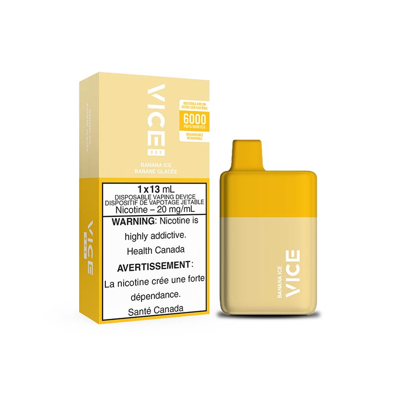 VICE BOX 6000 Puffs Disposable - Banana Ice - Bay Vape Canada