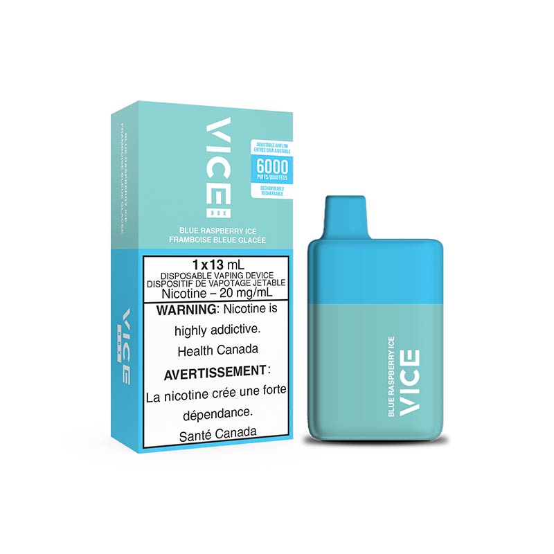 VICE BOX 6000 Puffs Disposable - Blue Raspberry Ice - Bay Vape Canada