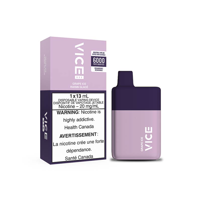 VICE BOX 6000 Puffs Disposable - Grape Ice - Bay Vape Canada