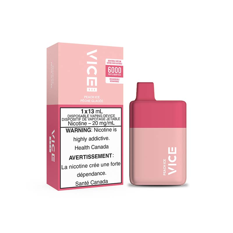 VICE BOX 6000 Puffs Disposable - Peach Ice - Bay Vape Canada
