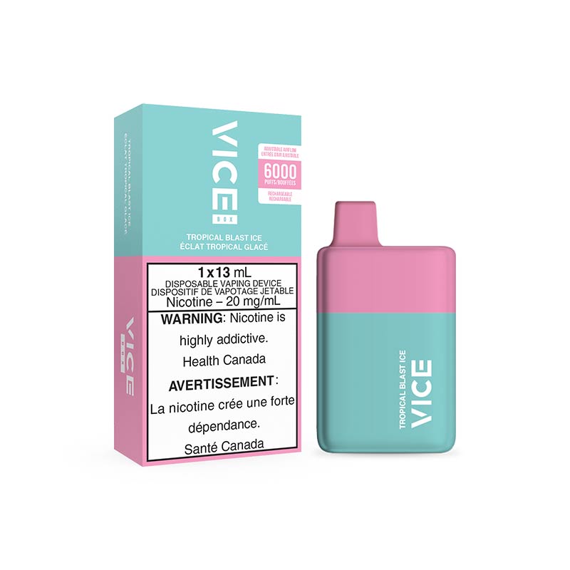 VICE BOX 6000 Puffs Disposable - Tropical Blast Ice - Bay Vape Canada