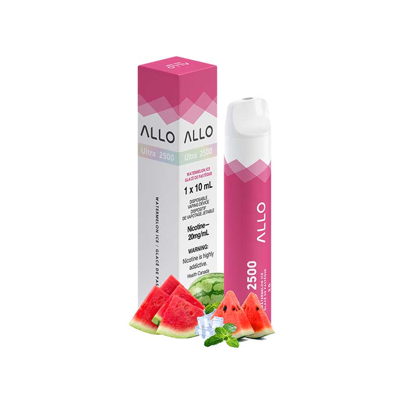 ALLO Ultra 2500 Disposable Vape - Watermelon Ice - Bay Vape Canada
