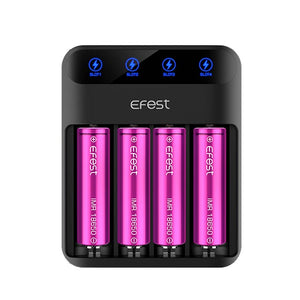 Efest Lush Q4 4-Bay Intelligent LED Battery Charger - Bay Vape