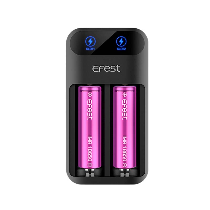 Efest Lush Q2 2-Bay Intelligent LED Battery Charger - Bay Vape