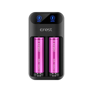 Efest Lush Q2 2-Bay Intelligent LED Battery Charger - Bay Vape