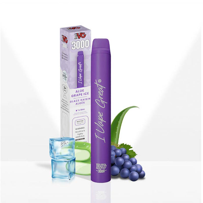 IVG 3000 Puffs Disposable Vape - Aloe Grape Ice