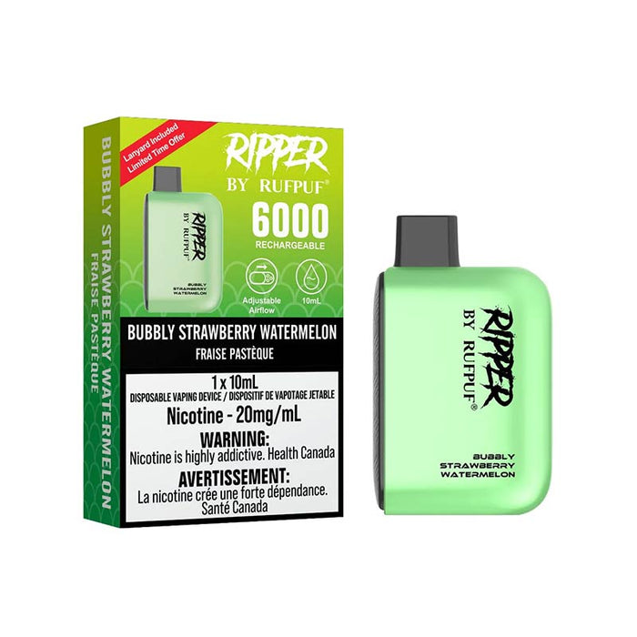 Ripper by RUFPUF 6000 Disposable - Bubbly Strawberry Watermelon