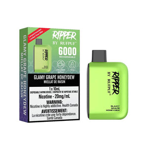 Ripper by RUFPUF 6000 Disposable - Glamy Grape Honeydew