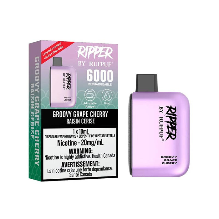 Ripper by RUFPUF 6000 Disposable - Groovy Grape Cherry