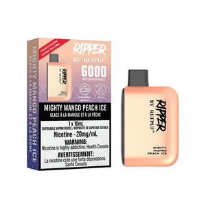 Ripper by RUFPUF 6000 Disposable - Mighty Mango Peach Ice