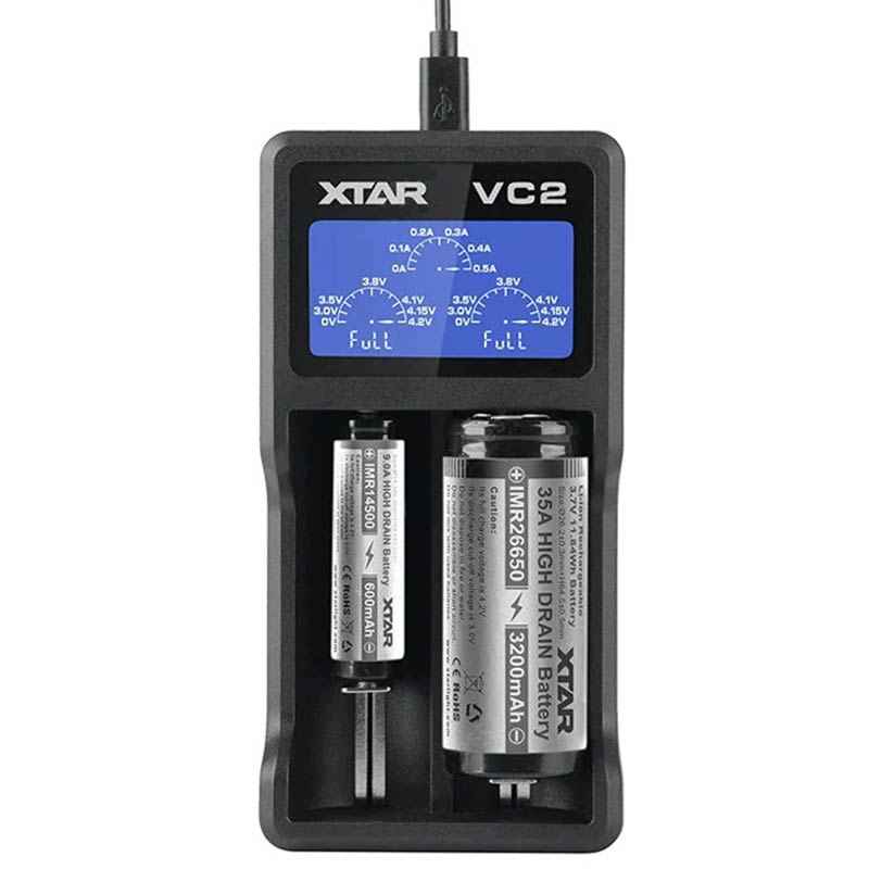 Xtar VC2 Dual Bay Charger with LCD Screen - Bay Vape Canada