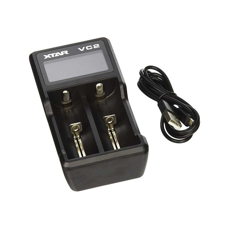 Xtar VC2 Dual Bay Charger with LCD Screen - Bay Vape Canada