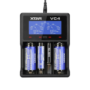 Xtar VC4 Quad Bay Charger with LCD Screen - Bay Vape